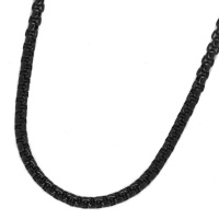 Xcalibur 3.5mm wide black rolo 55cm chain - stainless steel Photo