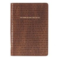 Christian Art Gifts I Know The Plans - LuxLeather Journal With Zipped Closure Photo