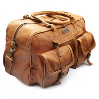 TM Leather Brown Safari Kruger Duffle Bag Photo