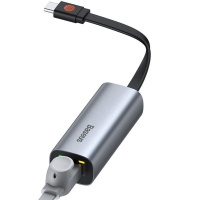Baseus S.C Series USB TypeC to Gigabit Ethernet RJ45 HUB Adapter- Dark Grey Photo
