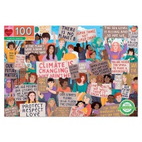 eeBoo Children's Puzzle - Climate March: 100 Pieces Photo