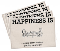 PepperSt Placemat Set - Happiness is eating carbs without weight gain Photo
