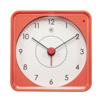 NeXtime 7.3cm "Nathan" Plastic Square Alarm Clock - Orange Photo