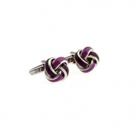 OTC Purple Swirl Knot Style Cufflinks Photo