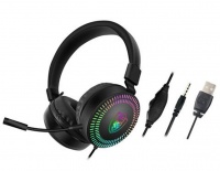 Smart Living Headphones with Mic - GM- 019 - RGB Light - Black Photo