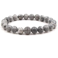Argent Craft Tourmalinated Quartz Bracelet with Silver Lucky Ball Photo