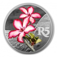 SA Mint 2019 One Ounce Silver Colour Coin – R5 Impala Lily Photo