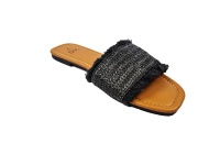 UB Creative Woven Fabric Sandal - Black Photo
