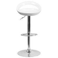 Cut Out Bar Stool Glossy - White Photo