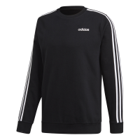 adidas - Men's Essential 3-Stripe Fit Crew Sweatshirt - Black Photo
