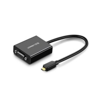 UGreen Micro HDMI M to VGA Aud F Adp-BK Photo