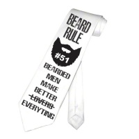 PepperSt Men's Collection - Designer Neck Tie - Beard Rule #51 Photo