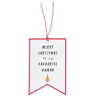 AK Christmas Wrapping - Favourite Human XL Gift Tag Photo