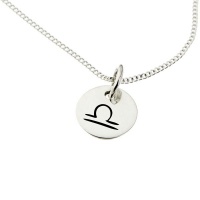 Libra Star Sign Necklace 10mm Photo