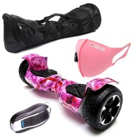 BetterBuys Self Balance Scooter8.5"Hoverboard-OffRoad-Foglights-Remote-Bag-Galaxy Pink Photo