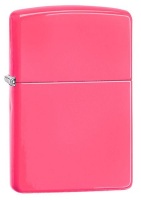 Zippo Lighter - Classic Neon Pink Photo
