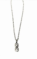 Stainless Steel Pendant and Chain - Double Infinity Horizontal Photo