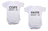 Qtees Africa - Copy Paste twin pack baby grows Photo