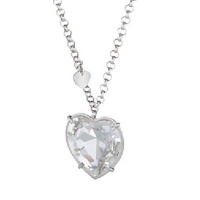 Brosway Original Sterling Silver Real Swarovski Crystal Heart Pendant/Chain Photo