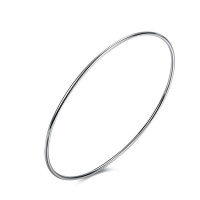 Lucky Silver Silver Designer Smooth Thin Bangle Photo