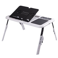 E-Table Portable Laptop Stand w/ 2-USB Cooling Fans for Bed or Couch Photo
