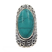 Harmoni Oversized Turquoise Ring - Adjustable Size Photo
