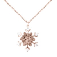 Civetta Spark Snowflake Necklace - SwarovskiVintage Rose Crystal Rose Photo