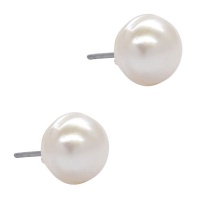 Lily & Rose 9mm Freshwater Pearl Earring Stud - Stainless Steel Pin Photo