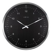 NeXtime 33cm "60 Seconds" Glass/Metal Round Wall Clock - Black Photo