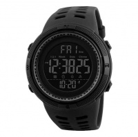 Original Mens Sport Waterproof Dual Time Watch Alarm Stopwatch - Black Photo