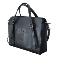 Swish and Swank Leather Ladies Briefcase 2.1 - Black Photo