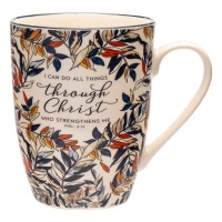 Christian Art Gifts Through Christ Philippians 4:13 - Ceramic Mug Photo