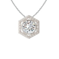 Stella Luna Honeycomb Necklace- made with Swarovski Clear Crystal Photo