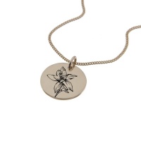 Rose Gold Orchid Necklace Photo