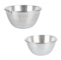 2 Piece Stainless Steel Mixing Bowl Set - 20cm & 26cm Photo