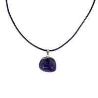 Earth Stone Collection - Polished Amethyst Stone Necklace Photo