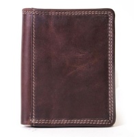 Nuvo - 141 Genuine Leather Men's bi Fold Wallet - Brown Photo