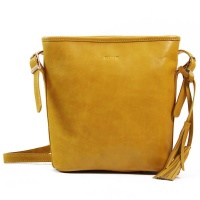 Nuvo Big Lisbon Leather Crossbody Handbag Yellow Photo
