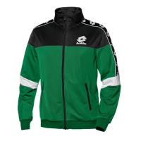 Lotto Men's Athletica Prime Sweat Jacket FZ - Black & Green Photo