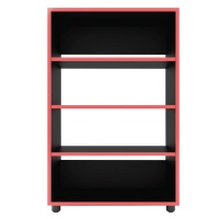 Panama Gaming Shelf - Black & Red - Flatpack Photo