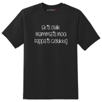 Just Kidding Kids "Pappa is Gelukkig" Short Sleeve T-Shirt -Black Photo