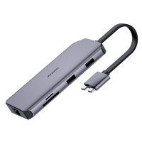 SIXTEEN10 8-in-1 Aluminum Dual USB Type-C 3.0 USB Hub Adapter For MacBook Pro/Air Photo