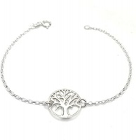 925 Sterling Silver Tree of Life Bracelet 19cm Photo