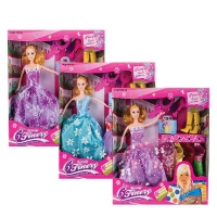 Bulk Pack x 3 Doll 29cm Princess With 4 Dresses Accessories Photo