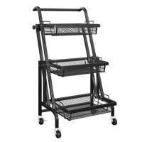 Mix Box 3 Tier Adjustable Rolling Utility Cart Photo