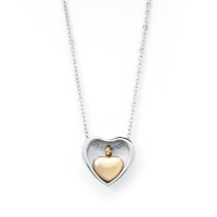 Cazabella Stainless Steel Silver Heart Pendant Photo