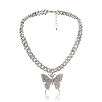 LGM Women's Butterfly Necklace Chain Iced Out Photo