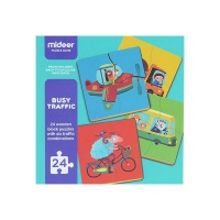 Mideer Busy Traffic Wooden Puzzle: 6 x Puzzles Photo