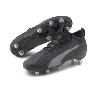 Puma Men's One Rugby 2 H8 Soft Ground Rugby Boots - Black/Grey Photo