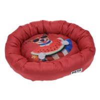Eco Pet Bed Round With Dog Print Photo